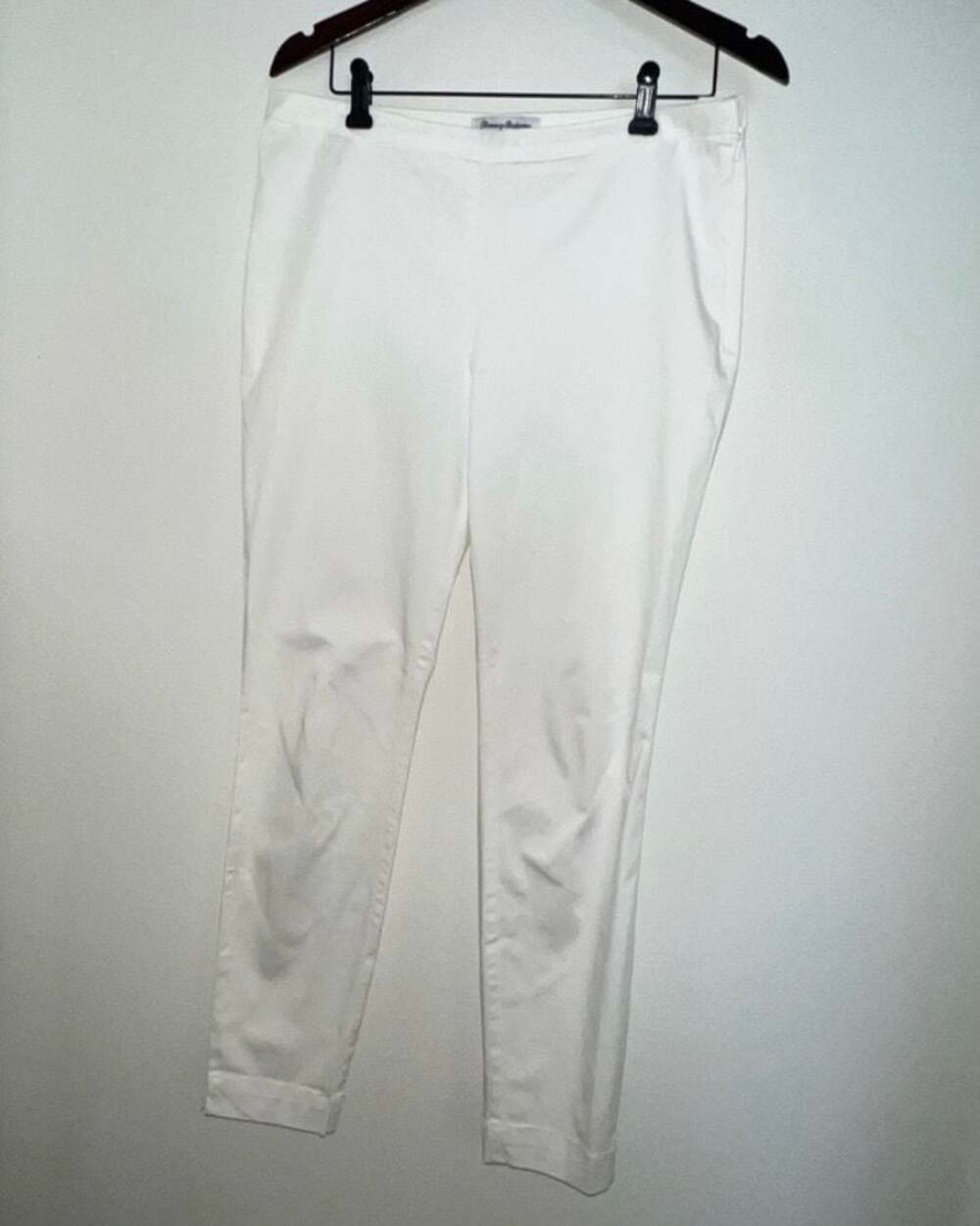 Tommy Bahama Boracay White Side Zip Ankle Pants Size 8